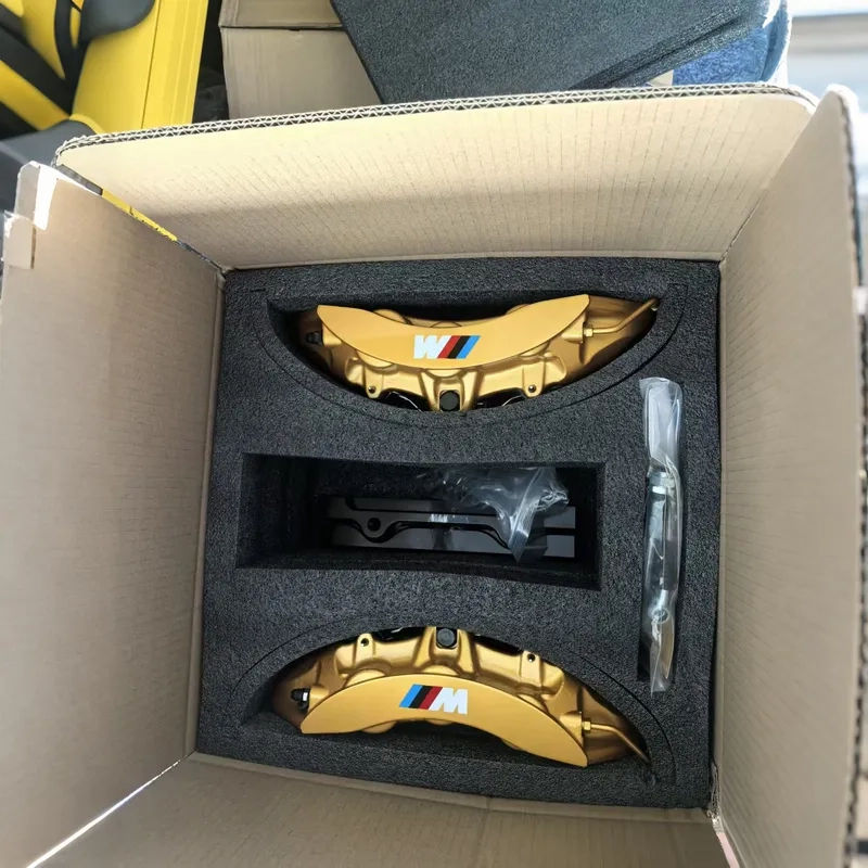 BMW front brake caliper kit with V6-style 6 piston calipers