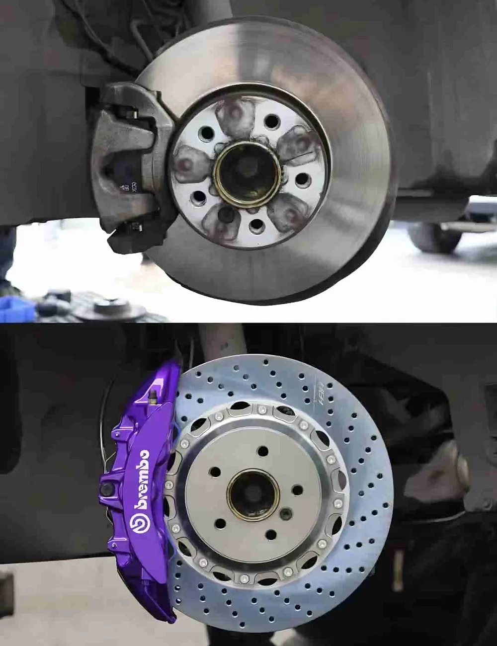 Brembo-style BMW brake caliper and rotor kit for 18 inch wheels