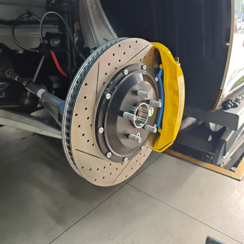 V6 Series custom front brake kit with calipers rotors pads brackets and brake lines