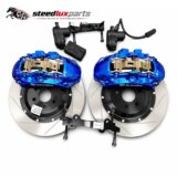Toyota Corolla Cross front brake caliper kit components on a white background