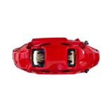 Akebono 10N front calipers with two rotors, pads, brackets and hoses on a white background