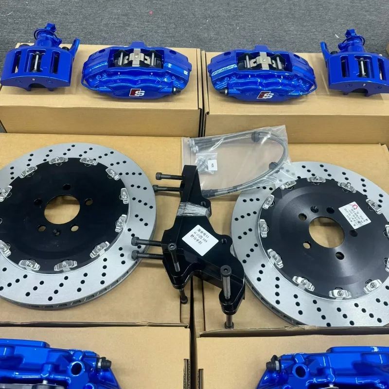 BMW G20 front six-piston brake caliper kit with rotors and mounting components