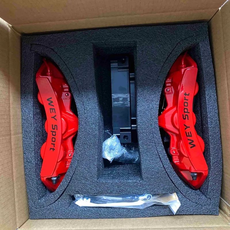 BMW F34 GT6 front brake kit components prepared for packaging and order confirmation